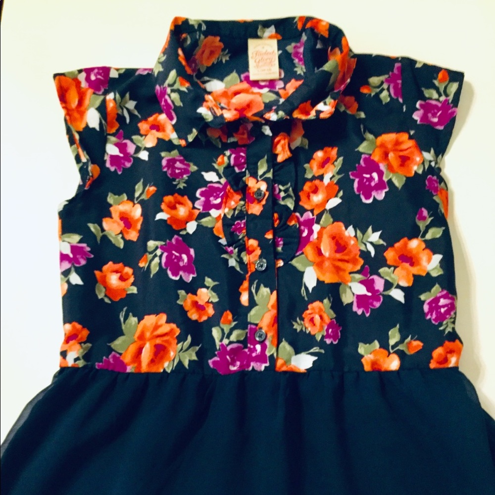 Floral blue dress